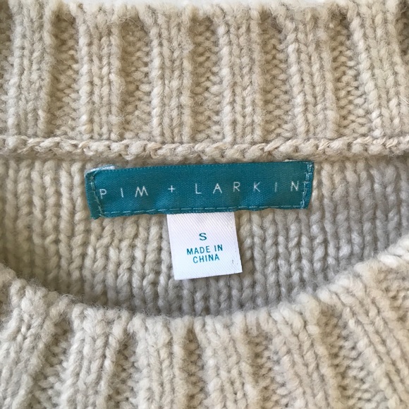 Pim + Larkin Piperlime Cable Sweater Size Small - Picture 4 of 6